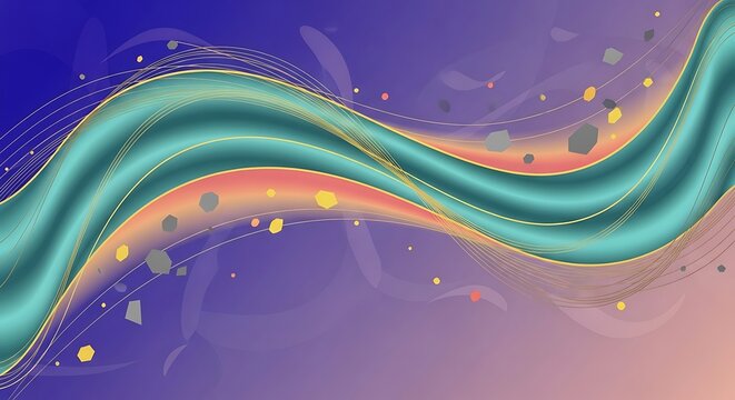 Abstract fluid gradient background with dynamic teal and orange waves