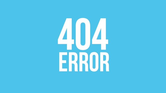  404 error page animation 4k Video 