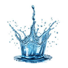 Dynamic Water Splash Crown on Black Background