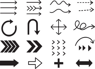 Set of arrows vector design