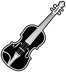 music illustration melody silhouette musical logo instrument icon orchestra outline viola classical acoustic play sound bow fiddle song wooden shape kids vector graphic background