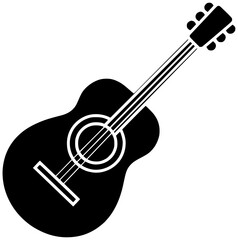 music illustration guitar silhouette concert logo instrument icon musical outline art rock sound melody classical icon jazz musician song shape adults vector graphic background
