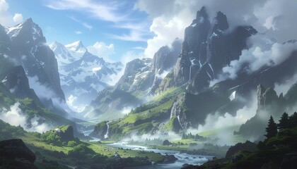 góry krajobraz klimat widok chmury wioska