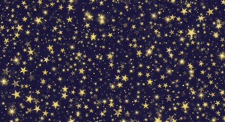 Golden Stars on Deep Blue - A Celestial Symphony of Light and Darkness.