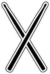 drum illustration music silhouette instrument logo percussion icon stick outline rhythm sound drumstick beat play musical drummer equipment band shape and vector graphic background