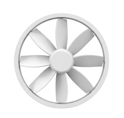 Obraz premium A Simple White Ventilation Fan Isolated Transparent PNG