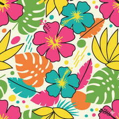 seamless background with flowers