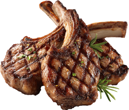 Grilled T-Bone Steak Cooked 