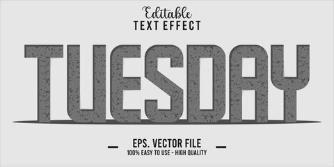 Tuesday Text Style Effect, Editable Text Effect