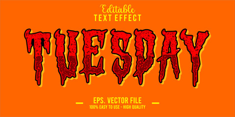 Tuesday Text Style Effect, Editable Text Effect