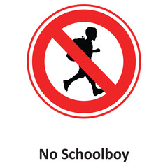 No Schoolboy Vector icon which can easily modify or edit