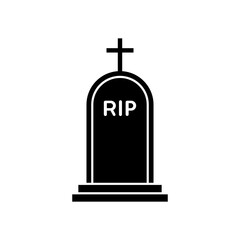 Gravestone icon, vector illustration. Flat design style eps 10