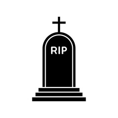 Gravestone icon, vector illustration. Flat design style eps 10