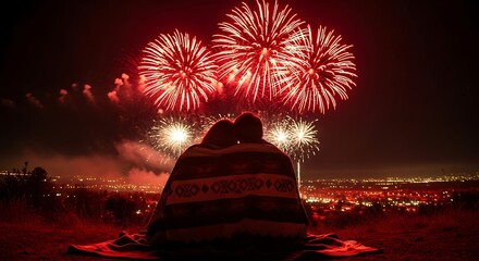 Romantic Fireworks Display - A Couples Night Under the Stars.