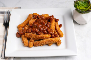 chilli on  chicken fries