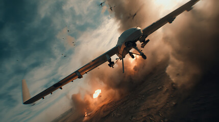 Drone's Eye View Capturing Artillery Fire from Above