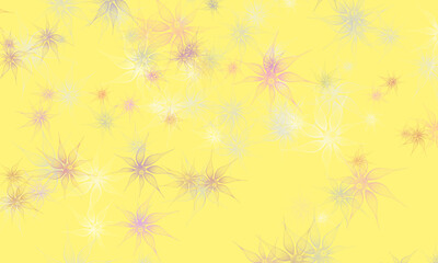 These flowers were created using Photoshop brushes, flower shapes, and a yellow background.