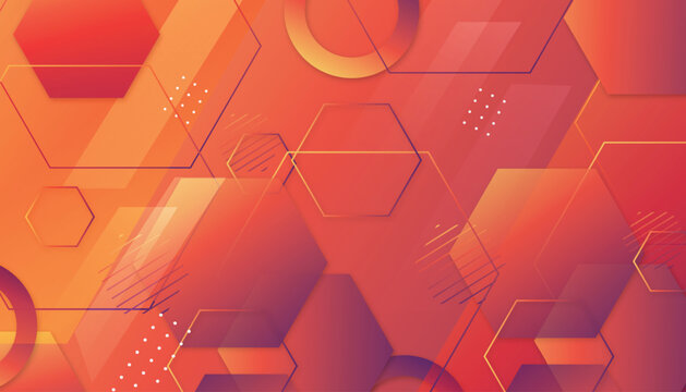 Orange abstract background. pattern. Vibrant gradient geometric lines. Modern design. Suit for banner, cover, business, flyer, poster, website, brochure, corporate