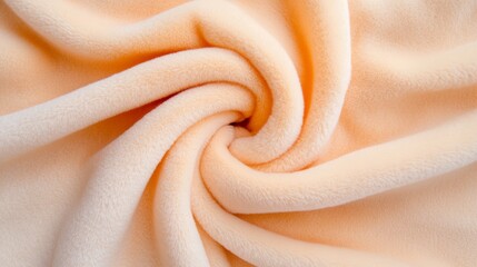 Soft Peach Faux Fur Fabric Swirl Texture Background