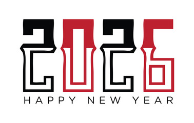 

Modern Happy New Year 2026 Vector Illustration, High Resolution Vector art, Stylish, Elegant, Simple,