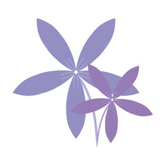 Fototapeta premium Hand drawn purple flower illustration for ornament and stickers