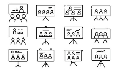 Education and School Line Icons Set – Stars, Tree, Eraser, Exam Paper, Classroom, Uniform, Microphone, Piano, Glasses, Rocket, Solar System, and Study Desk Outline Symbols