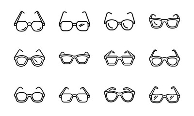 Education and School Line Icons Set – Stars, Tree, Eraser, Exam Paper, Classroom, Uniform, Microphone, Piano, Glasses, Rocket, Solar System, and Study Desk Outline Symbols