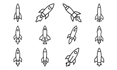 Education and School Line Icons Set – Stars, Tree, Eraser, Exam Paper, Classroom, Uniform, Microphone, Piano, Glasses, Rocket, Solar System, and Study Desk Outline Symbols