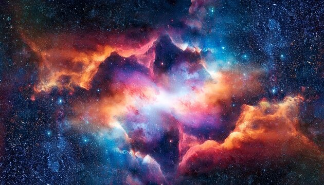 colorful celestial nebula in deep space - Powered by Adobe
