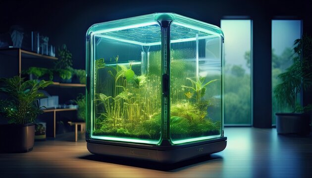 digital ecosystem simulation pod with time lapse