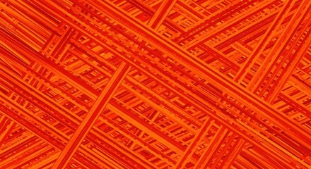 Abstract Interwoven Orange and Red Stripes