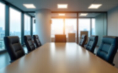 Meeting Room in a Modern Office with Dynamic Blur Effect. High quality