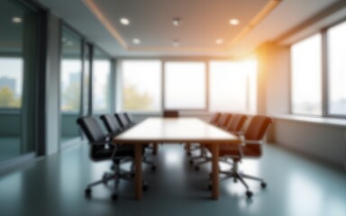 Fototapeta premium Meeting Room in a Modern Office with Dynamic Blur Effect. High quality