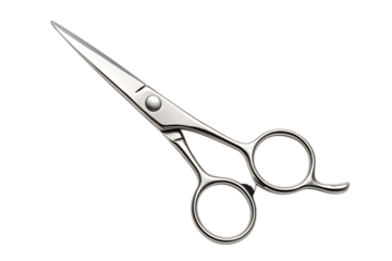 Hairdressing Scissors Isolated on White Background with Full Depth of Field