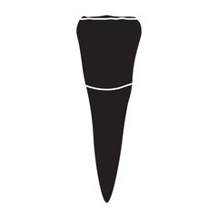 incisor tooth glyph icon