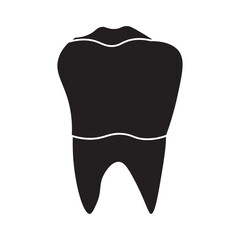 molar tooth glyph icon