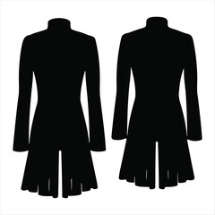 silhouette of a man in a black suit