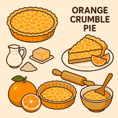 Cartoon food icons set with desserts drinks and meals in seamless pattern