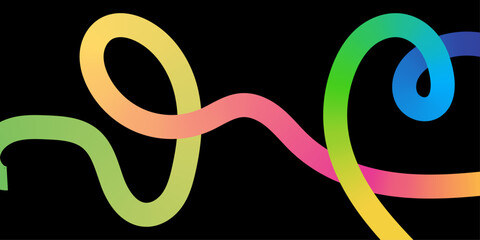 Abstract Background with Gradient Color Wave Pattern. Wavy Rainbow Lines. Geometric Design. 