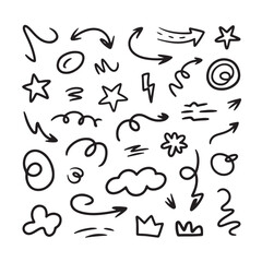 Set of calligraphic design elements