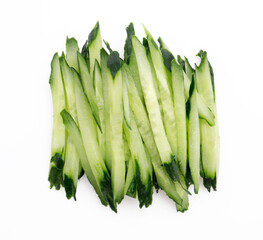 Fresh Cucumber Strips - Raw Vegetable for Salad and Cooking