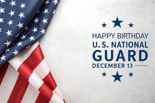 Happy Birthday U.S. National Guard Celebration With American Flag and National Pride
- Powered by Adobe