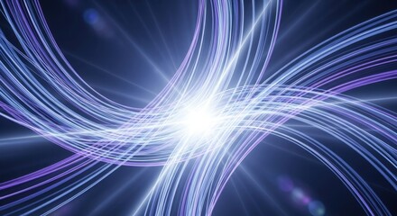 Abstract Blue and Purple Digital Horizon