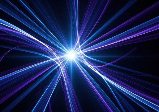 Abstract Blue and Purple Digital Horizon