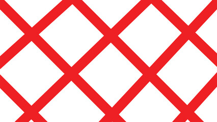 Abstract red cross diagonal lines of vector illustration. Graphics art element