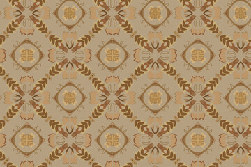 Trendy geometric seamless patterns with earthy neutrals and vibrant pops for packaging, branding, and wallpapers
