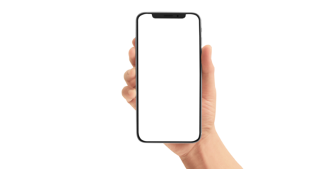 Touch screen smart technology device isolated high resolution transparent png photo