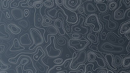 Abstract illustration of gray topography pattern on black background. background with abstract texture with abstract shapes concept
