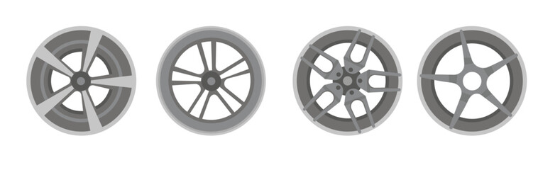 Obraz premium car rims vehicle service truck wheels repair vector .