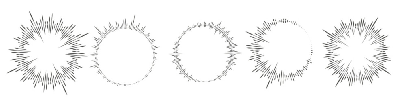 circular music sound equalizer circle audio waves abstract 